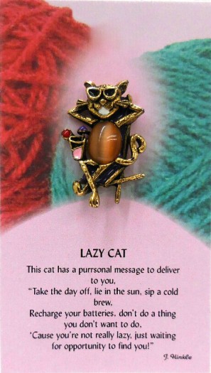 Lazy Cat Pin